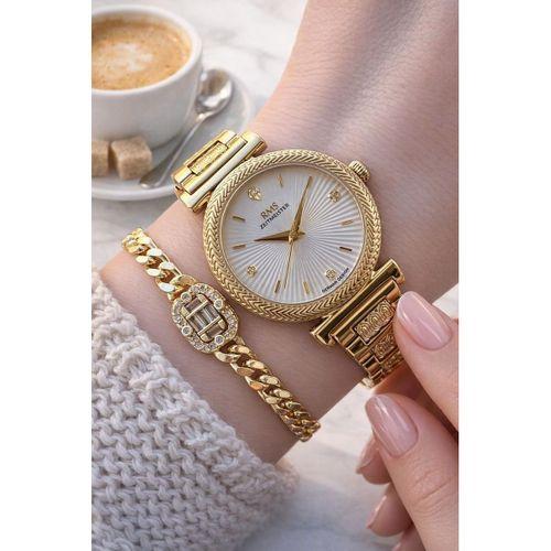 RMS Romanson 2 Yıl Garantili 5 Atm Suya Dayanıklı Kadın Kol Saati+Bileklik Hediyeli A.2137.20