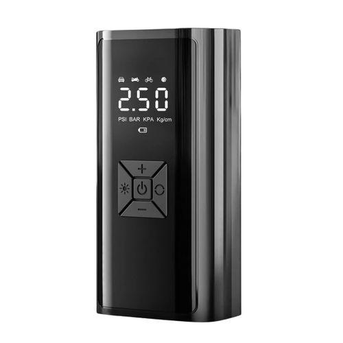Kablosuz Lastik Şişirme Kompresörü Dijital Ekranlı Powerbank Özellikli Hava Pompası