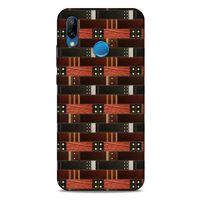 Huawei P20 Lite Kılıf Patchwork (19) Kılıfları Kahve Turuncu