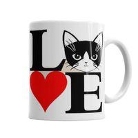 I Lowe Kedi Seni Seviyorum Kedi Kupa Bardak Porselen