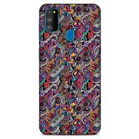 Retro (2) Desen Kabı Renkli Samsung Galaxy M30s Kılıf