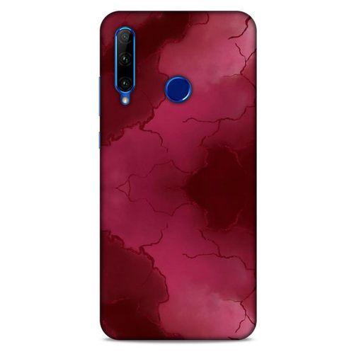 Mermer Desenli (7) Tema Telefon Kılıfı Bordo Huawei Honor 20 Lite Kılıf