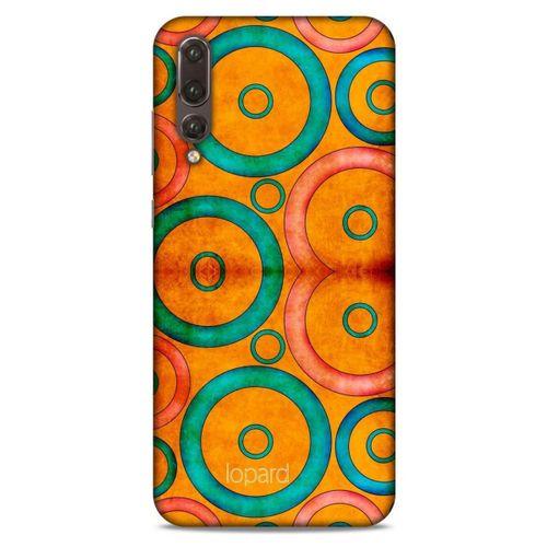 Huawei P20 Pro Kılıf Pastel Renkler (39) Liquid Crystal Kılıf Turuncu Yeşil