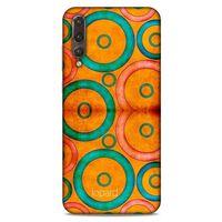 Huawei P20 Pro Kılıf Pastel Renkler (39) Liquid Crystal Kılıf Turuncu Yeşil