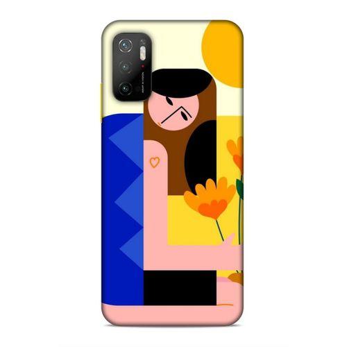 Xiaomi Poco M3 Pro Uyumlu Kılıf Face'X 44 Tough Armor Kılıf Çiçekli