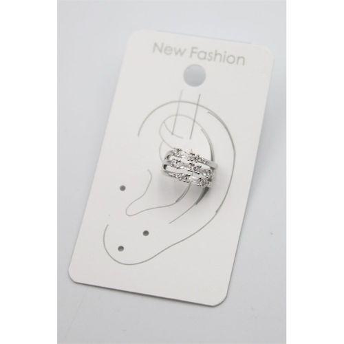 Taşlı Kıkırdak Küpe - Gümüş