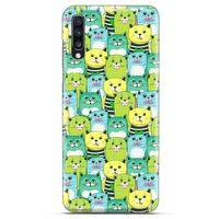 Lopard General Mobile GM 20 Uyumlu Kılıf Kediler (37) Silicone Cover Mavi Sarı