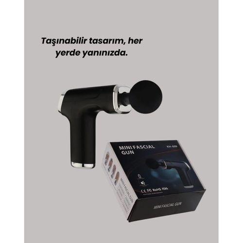 Mini Masaj Tabancası 4 Başlık 6 Hız Ayarlı