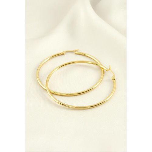 Halka Lüks Çelik Küpe 5 cm