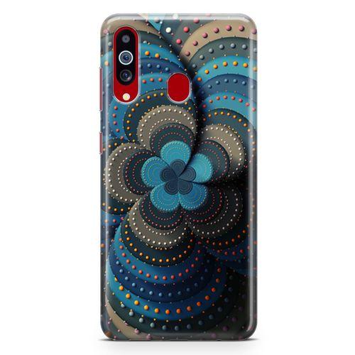 Samsung Galaxy A20s Kılıf İnci Taşlı Çiçek Arka Kapak Koruma Desenli Full Koruyucu