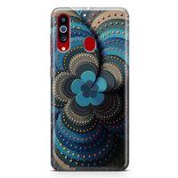 Samsung Galaxy A20s Kılıf İnci Taşlı Çiçek Arka Kapak Koruma Desenli Full Koruyucu