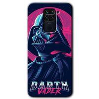 MRCİLETİSİM Xiaomi Redmi Note 9 Kılıf Kapak - Darth Vader +Hayalet Ekran Yandan Gözükmez