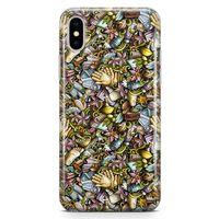 Apple iPhone XS Kılıf Kozmetik Kişisel Bakım Doodle Arka Kapak Koruma Desenli Full Koruyucu