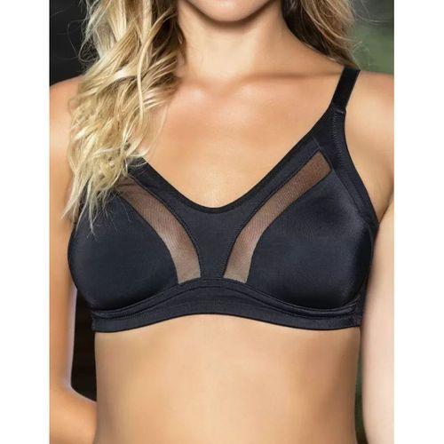 Büyük Beden Uyumlu Siyah Tül Detaylı Günlük Sütyen, B,c Cup Balensiz Konforlu Sütyen