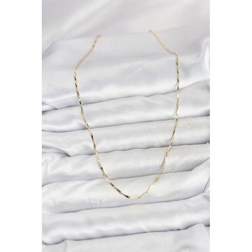 CM 14K Gold Renk İnce Kesim Çubuk Model Zincir Kadın Kolye