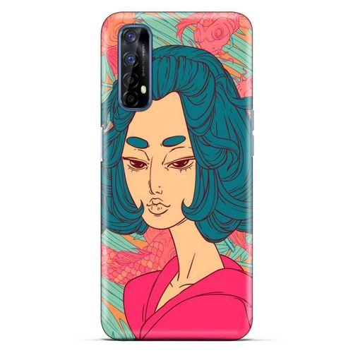 Lopard Oppo Realme 7 Uyumlu Kılıf Sürreal Yüzler ♀ (44) Tough Armor Kılıf Desenli