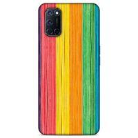 Lopard Oppo A92 Uyumlu Kılıf Wood'X (28) Arka Kapak Desenli