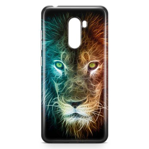 Xiaomi Pocophone F1 Kılıf Neon Aslan Arka Kapak Koruma Desenli Full Koruyucu