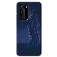 MRCİLETİSİM Huawei P40 Pro Kılıf HD Desen Baskılı Arka Kapak + Temperli Cam - Gecenin Kraliçesi