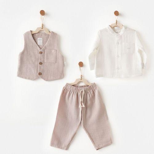 Andywawa Andywawa AC26734 Relax Time 3lü Takım Beige