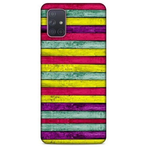 Lopard Samsung Galaxy A71 Uyumlu Kılıf Wood'X (30) Silicone Case Desenli