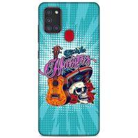 Lopard Samsung Galaxy A21s Uyumlu Kılıf Tattoo's (34) Slim Armor Kılıf İskelet & Gitar