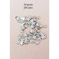 Oya Abiye Bileklik Kolye Pleksi Metalik Plastik Pul Gümüş Renk 24 gram 210 adet - BNC562