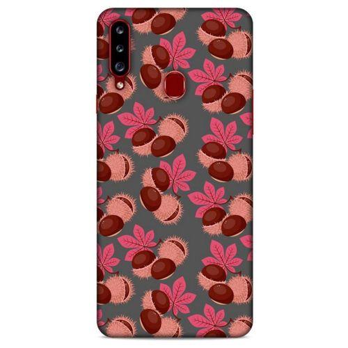 Frutix Kestane 02 Samsung Galaxy A20s Kılıf Desenli Silikon