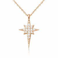 Gümüş Rose Kutup Yıldızı Kadın Kolye