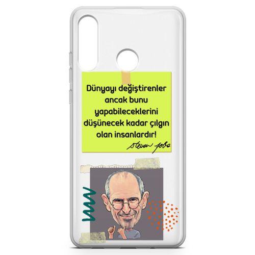 Huawei Nova 4e Kılıf Caps Steve Jobs Arka Kapak Koruma Desenli Full Koruyucu