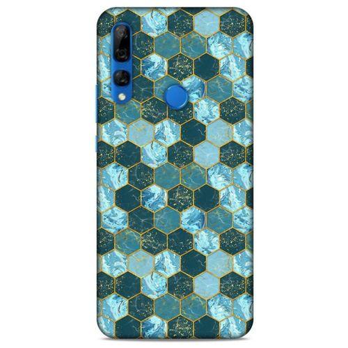 Mermer Desenli (21) Tema Koruyucu Kapak Akuamarin Huawei Y9 Prime 2019 Kılıf