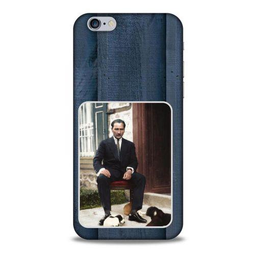Apple Iphone 6 Kılıf Atatürk (37) Silicone Cover Laci Ahşap