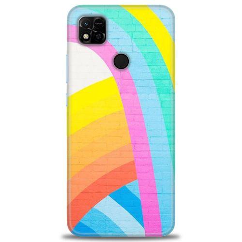 Xiaomi Redmi 10A Kılıf HD Baskılı Kılıf - Renkli Duvar + Tam Ekran Koruyucu