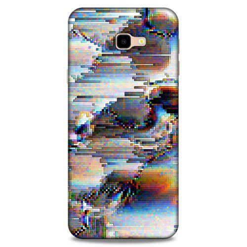 Lopard Samsung Galaxy J4 Plus Uyumlu Kılıf PiXel (21) Koruyucu Kapak Beyaz