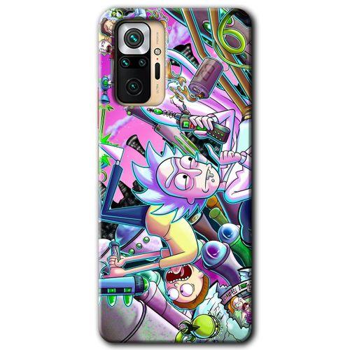 Xiaomi Redmi Note 10 Pro Kılıf Baskılı Arka Kapak - Graffiti Çizgi Film +Tam Ekran Koruyucu