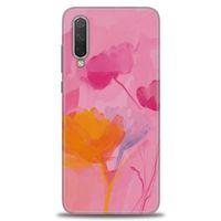 Xiaomi Mi 9 SE Kılıf HD Baskılı Kılıf - Turuncu Pembe + Tam Ekran Koruyucu