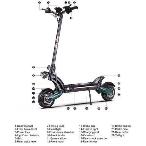 Elektrikli Scooter 2000w Amortisörlü Fırtına Sway
