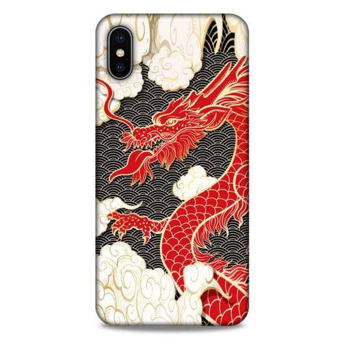Apple iPhone XS Max Kılıf Japonya (6) Silikon Kılıf Ejderha