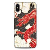 Apple iPhone XS Max Kılıf Japonya (6) Silikon Kılıf Ejderha