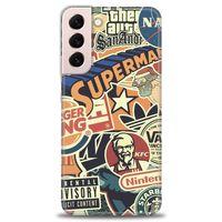 Samsung Galaxy S22 Plus Kılıf HD Baskılı Kılıf - Superman + Tam Ekran Koruyucu