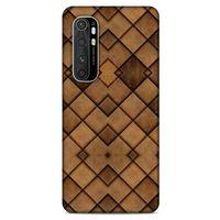 Xiaomi Mi Note 10 Lite Kılıf Patchwork (26) Tpu Silikon Kılıf Açık Kahverengi