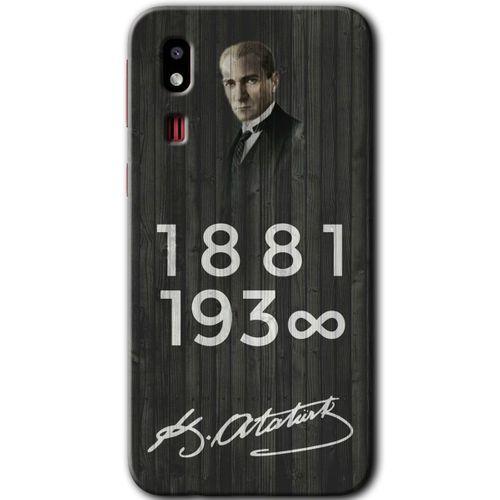 Samsung Galaxy A2 Core Kılıf HD Desen Baskılı Arka Kapak - Atatürk Ahşap İmza