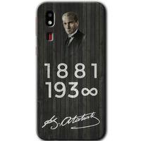 Samsung Galaxy A2 Core Kılıf HD Desen Baskılı Arka Kapak - Atatürk Ahşap İmza