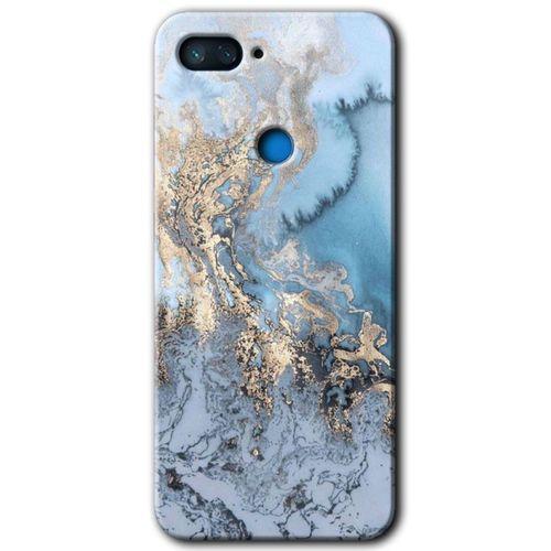 Xiaomi Mi 8 Lite HD Baskılı Kılıf + 9D Tam Ekran Koruyucu - Eski Mermer