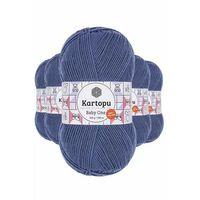 5 Adet Baby One Tüylenmeyen El Örgü İpi Yünü Koyu Mavi K1533