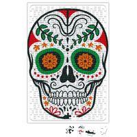 Renkli Ve Desenli Kuru Kafa Skull Puzzle 240 Parça Yapboz
