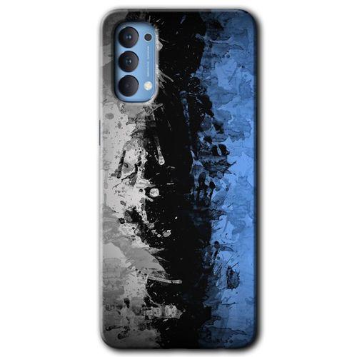 Oppo Reno 4 Kılıf Baskılı Kapak - Abstract Wallpaper + 5D Tam Kaplayan Cam