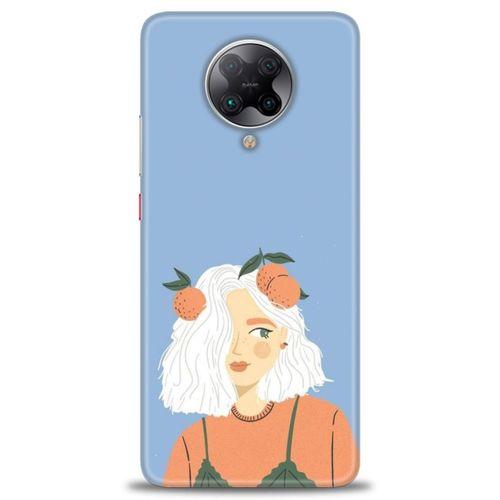 Xiaomi Redmi K30 Pro Kılıf HD Baskılı Kılıf - Beyaz Saçlı Kız + Tam Ekran Koruyucu