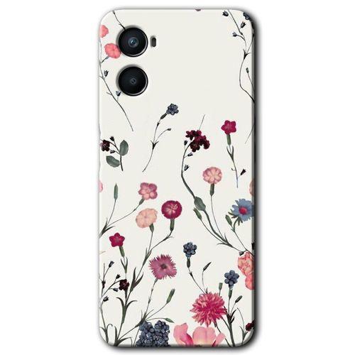 Oppo A96 Kılıf HD Desen Baskılı Arka Kapak - Mat Çiçek + Kırılmaz Cam