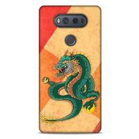 LG K61 Kılıf Dragons (24) Darbe Emici Kılıf Tatoo Yeşil Ejderha